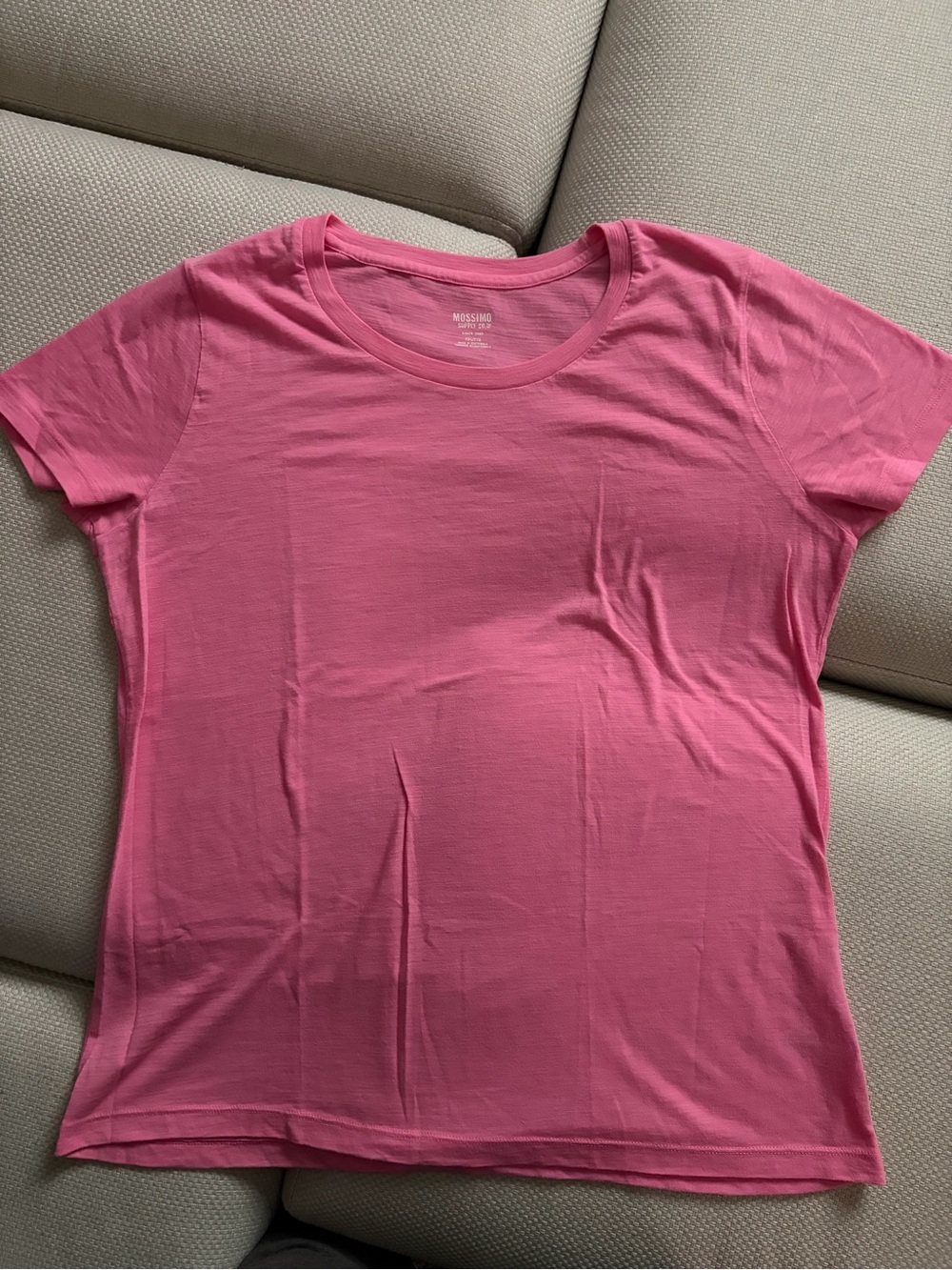 Mossimo Supply Co. Bright Pink Short Sleeve Crewneck Tee
